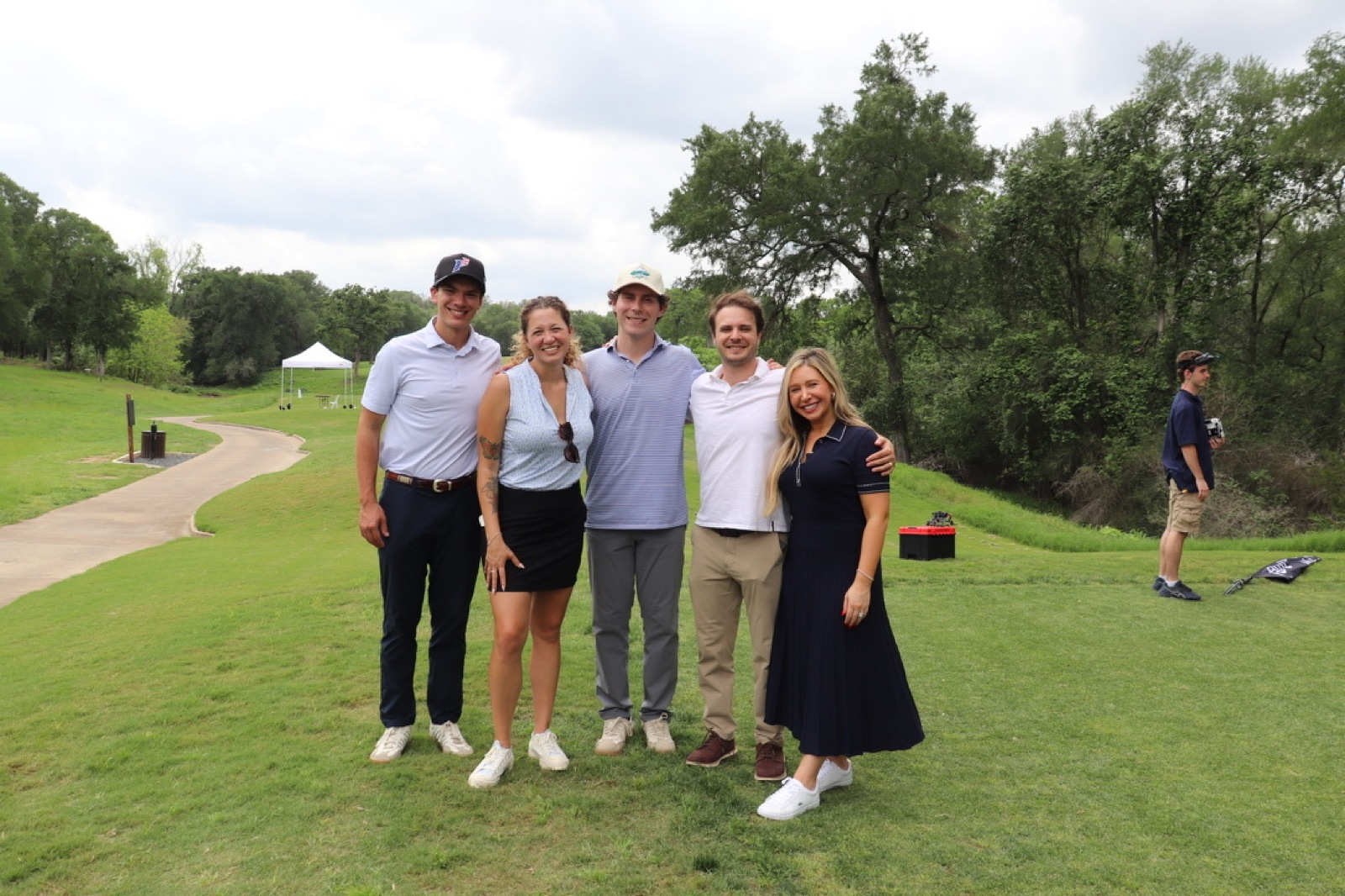 Five teammates on the course at USLege golf day