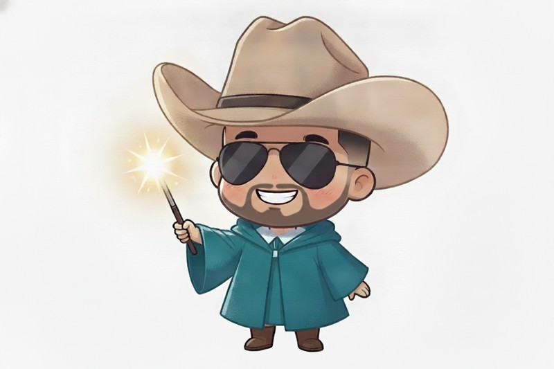 Eric Davis as a wizard illustration