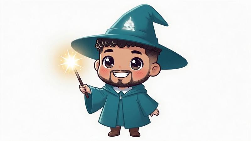 Koosh Ghaziani as a wizard illustration