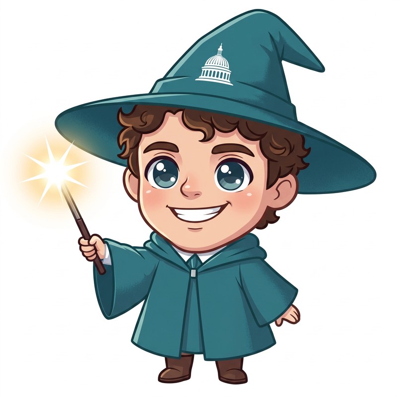 Luke Markey as a wizard illustration