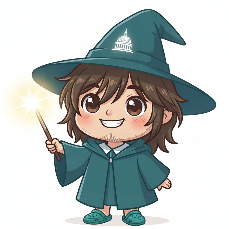 Nick Sercel as a wizard illustration