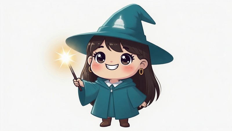 Rachel Molloy as a wizard illustration